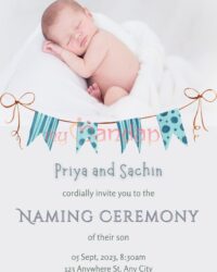 Baby namkaran card