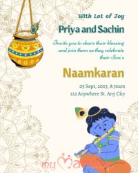 Krishna Naming Ceremony Invitation
