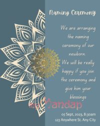 Mandala design invitation card