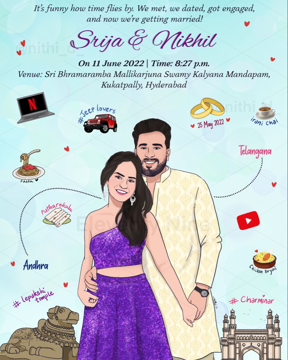 Custom Design Digital Invitation Card - myMandap Cards